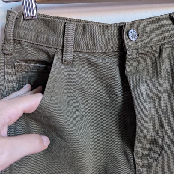 J. GALT BRANDY MELVILLE Khaki Green Cotton Cargo Casual Streetwear Pants Small - Picture 4 of 11